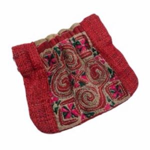 New embroidered geometric pattern jewelry pouch